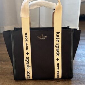 Kate Spade Black Tote with Tan Straps